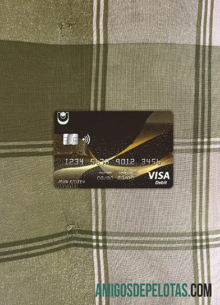 Frente do Photolook do cartão Visa do Bulgaria United Bank exemplo